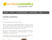 Tablet Screenshot of annika-cosmetics.com